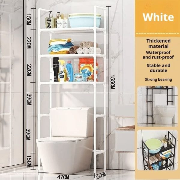 Over the toilet floor standing bathroom storage rack 5