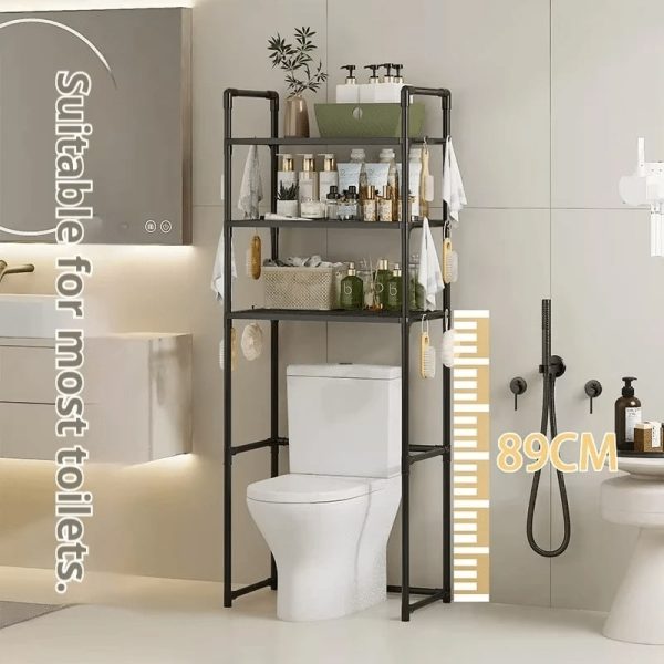 Over the toilet floor standing bathroom storage rack 4