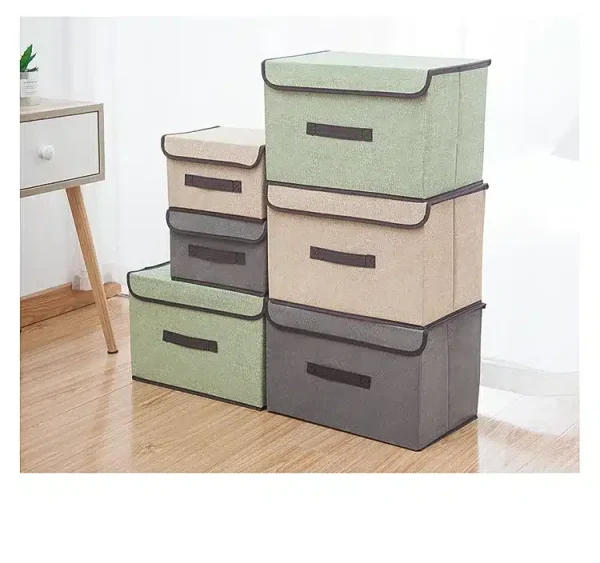 Two non-woven storage boxes 7