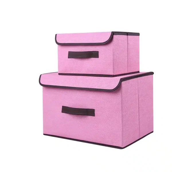 Two non-woven storage boxes 5