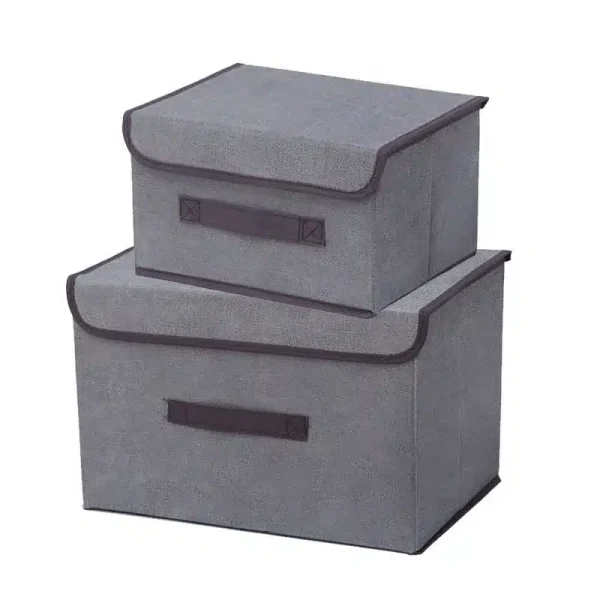 Two non-woven storage boxes 6