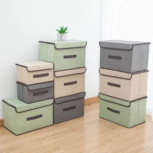 Two non-woven storage boxes