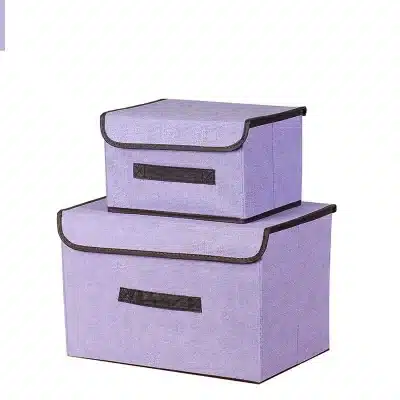Two non-woven storage boxes 3