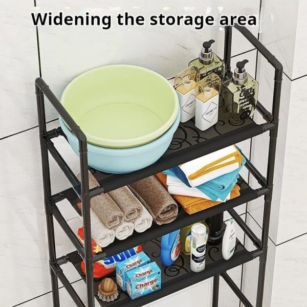 Over the toilet floor standing bathroom storage rack 1
