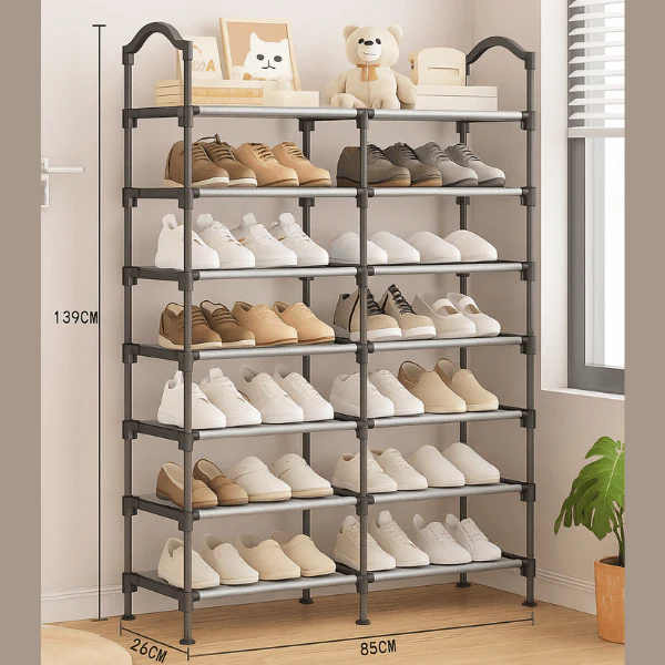 Double-Row-Shoe-Rack-2 Double Row Shoe Rack 2