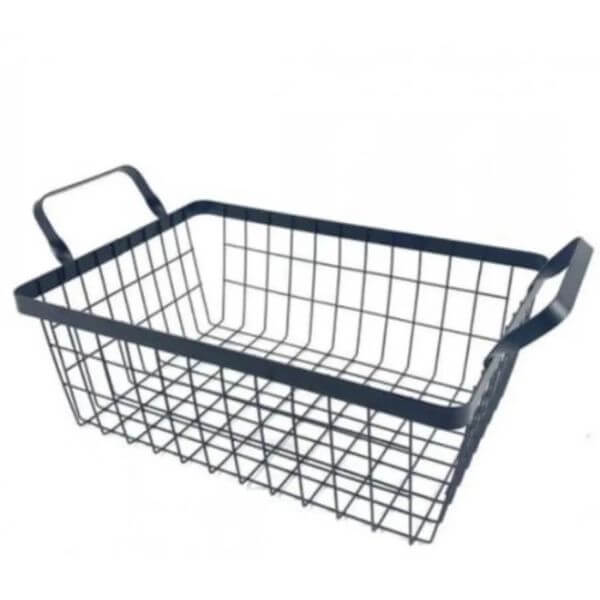 Black-Wire-Mesh-Storage-Basket-20x29cm-2 Black Wire Mesh Storage Basket 20x29cm 2
