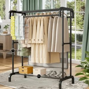 Double Pole Clothing Rack